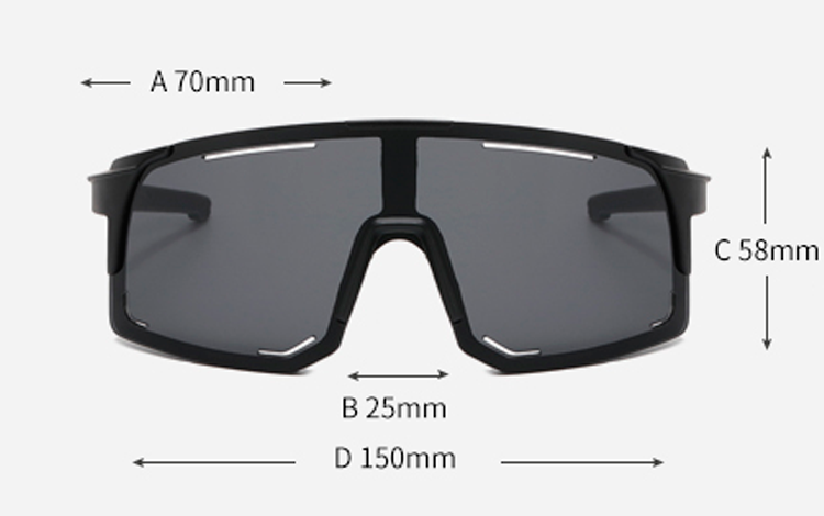 Hurtigbrillen til Sport, LÃ¸b, Cykling eller bare fashion, i stort / oversize design med full frame design - sunlooper.dk - billede 3
