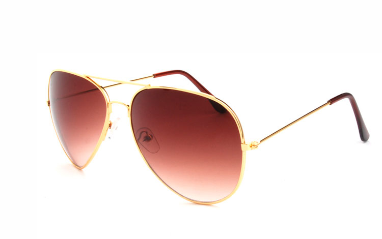 Pilot solbrille i guld