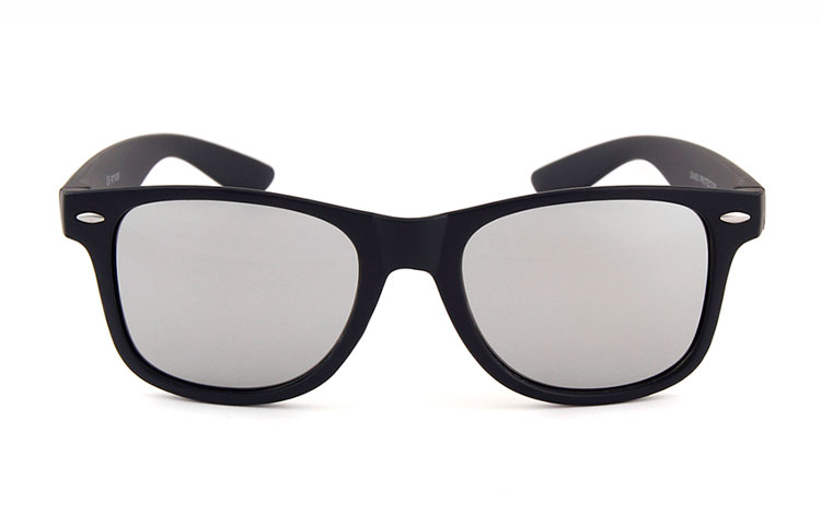 Wayfarer i sort med spejl glas - sunlooper.dk - billede 2