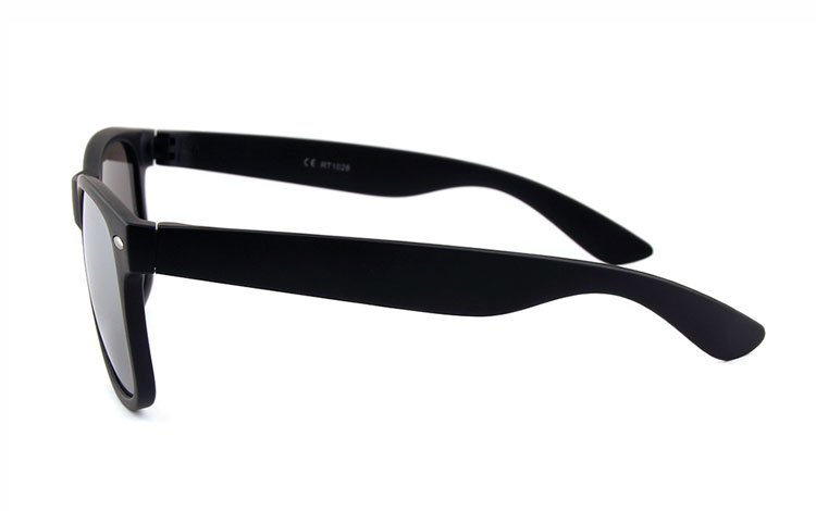 Wayfarer i sort med spejl glas - sunlooper.dk - billede 3