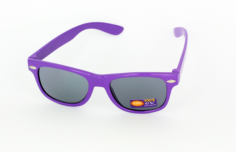 BÃ˜RNE solbrille i lilla wayfarer look