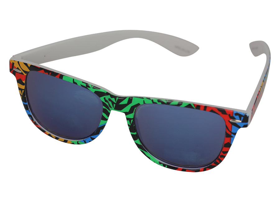Wayfarer solbrille med blÃ¥t spejlglas
