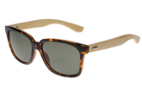 Solbrille med bambus stÃ¦nger