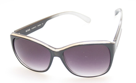 Cat eye solbrille i metal
