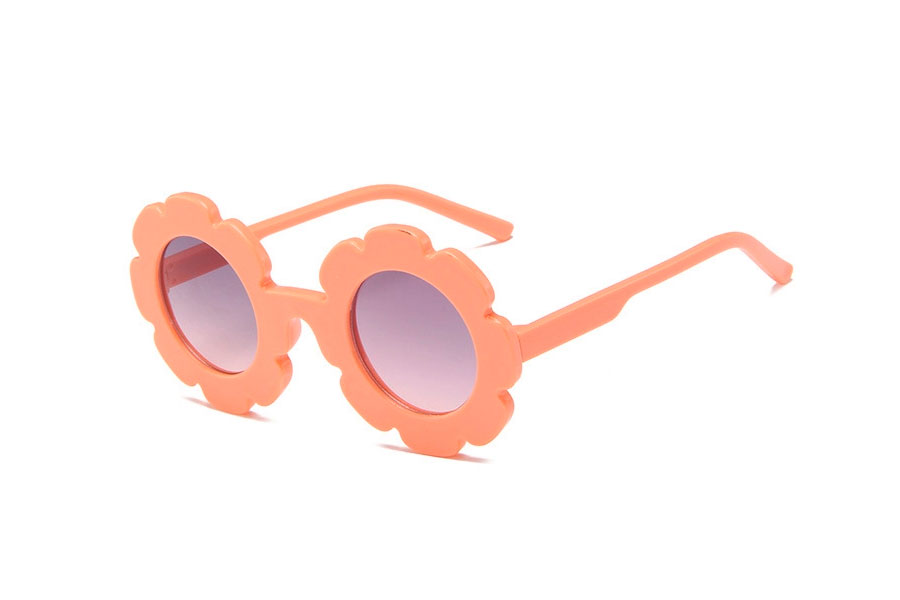 BÃ˜RNE Solbrille i sÃ¸dt laksefarvet blomst design.