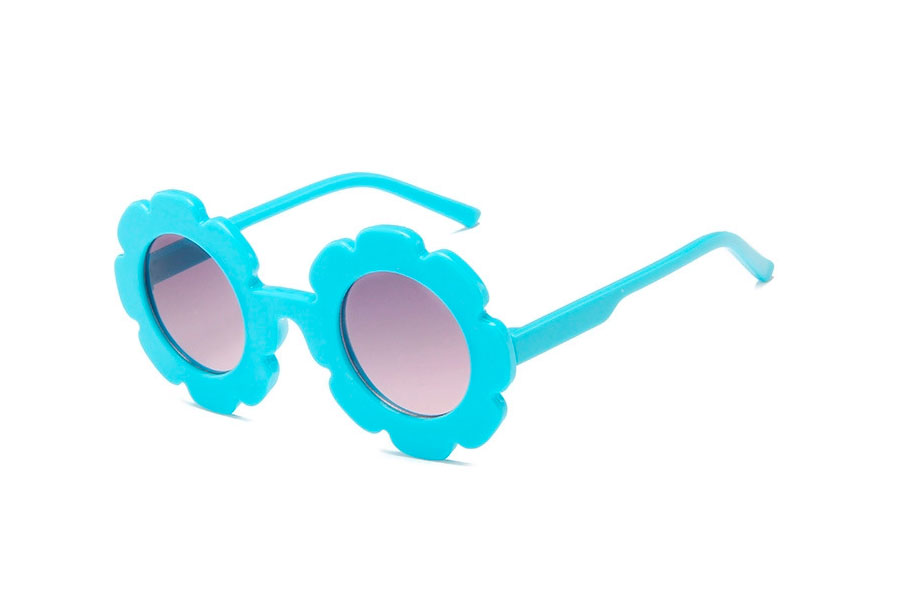 SÃ¸d BÃ˜RNE blomster-solbrille i lyseblÃ¥.