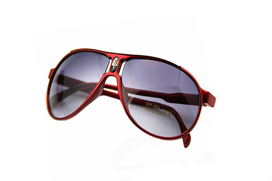 MÃ¸rkerÃ¸d BÃ˜RNE solbrille i aviator model
