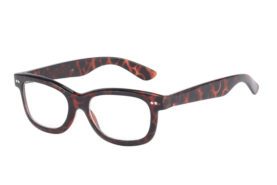 Brun wayfarer agtig brille
