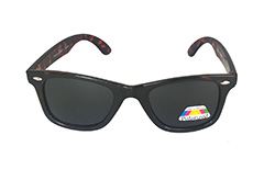 Polaroid wayfarer solbrille i mÃ¸rk rÃ¸d/brun - Design nr. 3219