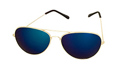Aviator solbrille med blÃ¥t spejlglas - Design nr. 3231