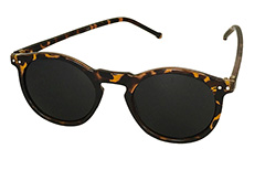 Rund skildpadde brun solbrille med mÃ¸rk glas - Design nr. 3235