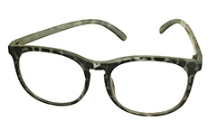 Brille med klart glas uden styrke i grÃ¥-sort design - Design nr. 3252