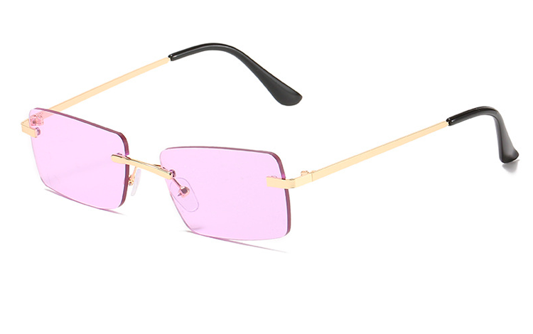 FrÃ¦k lys-lilla solbrille i aflangt firkantet design - Design nr. 4401