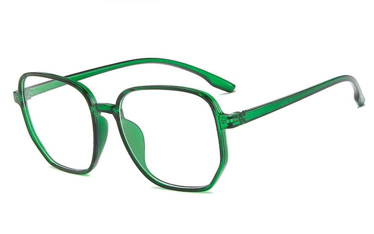 Retro inspireret brille i robust grÃ¸nt design - Design nr. 4413
