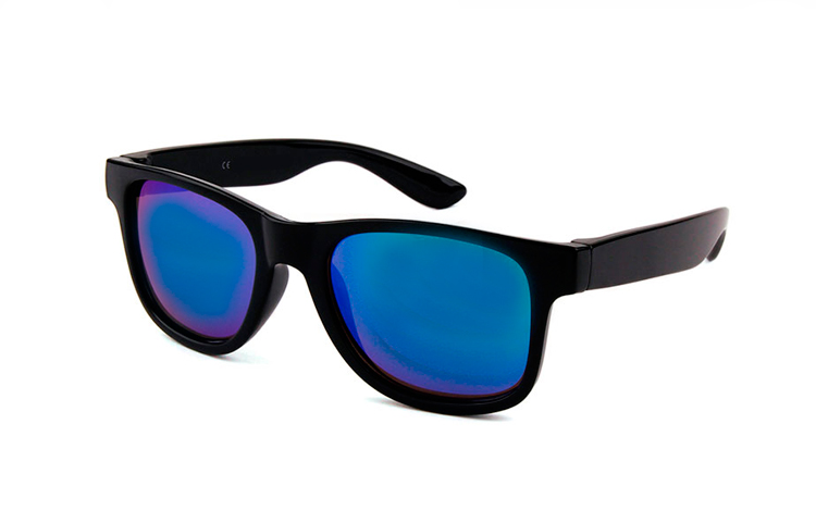 BÃ˜RNE wayfarer solbrille i sort med blÃ¥ glas - Design nr. 4424