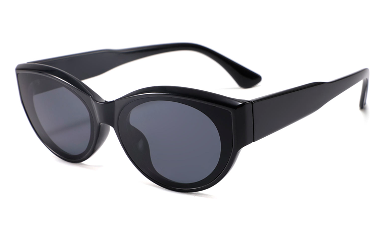 RÃ¥ men feminin cat-eye solbrille i kraftigt design - Design nr. 4466