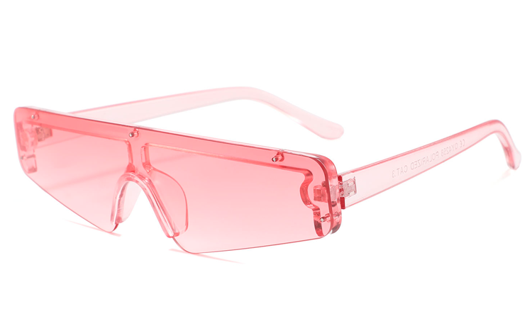 FrÃ¦k smal solbrille i kantet aflangt design - Design nr. 4478