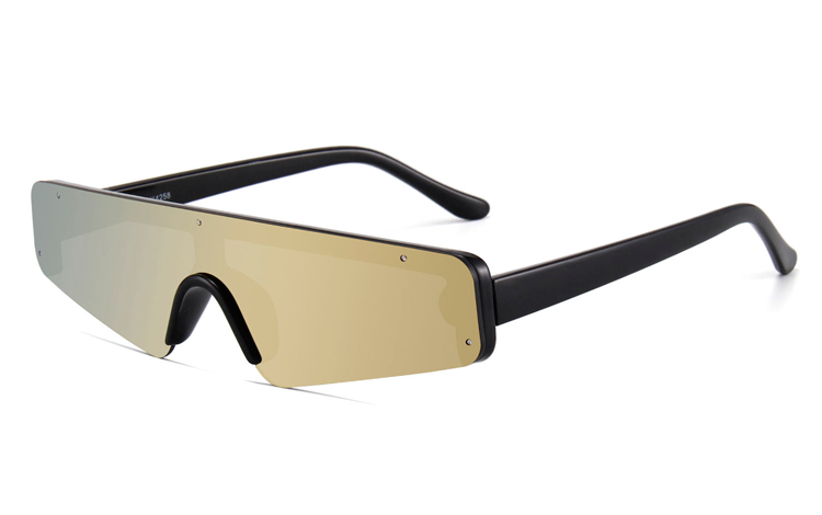 FrÃ¦k smal solbrille i kantet aflangt design - Design nr. 4479