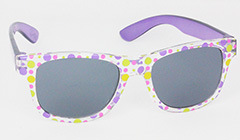 Gennemsigtig solbrille med lilla stÃ¦nger - Design nr. 3098