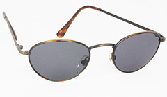 Oval moderne solbrille med grÃ¥sorte glas - Design nr. 3117