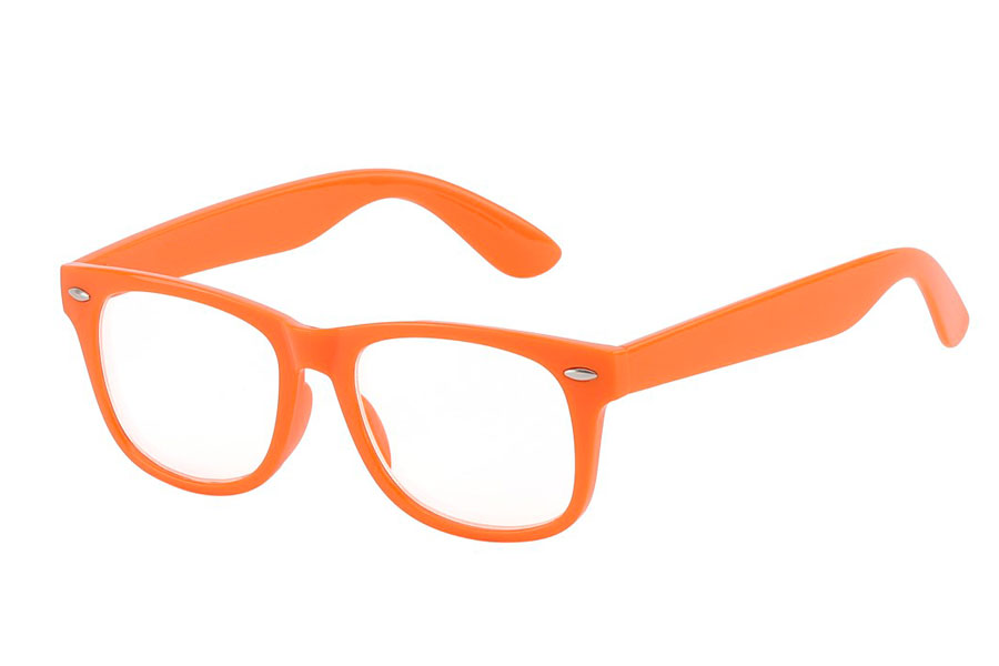 BÃ˜RNE brille med klart glas i orange stel - Design nr. 3785