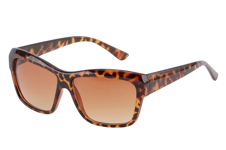 SkÃ¸n kvinde solbrille i leopard / skildpadde brunt stel - Design nr. 3798