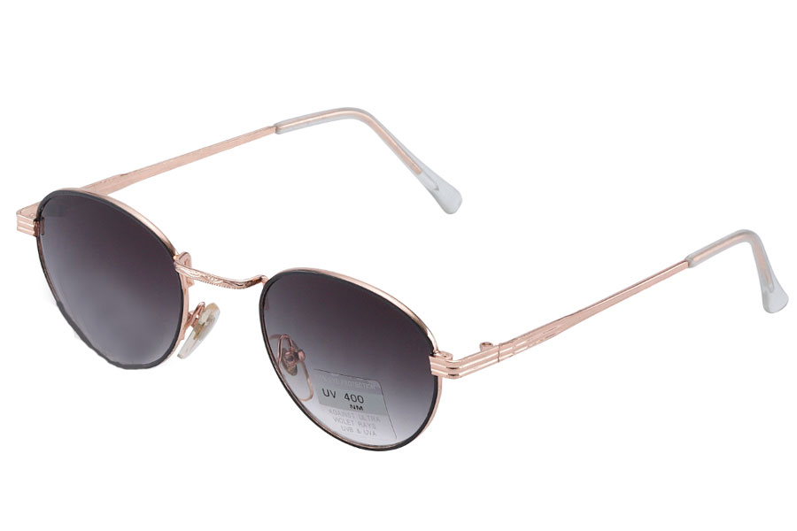 DrÃ¥beformet solbrille i sort metal stel - Design nr. s3864