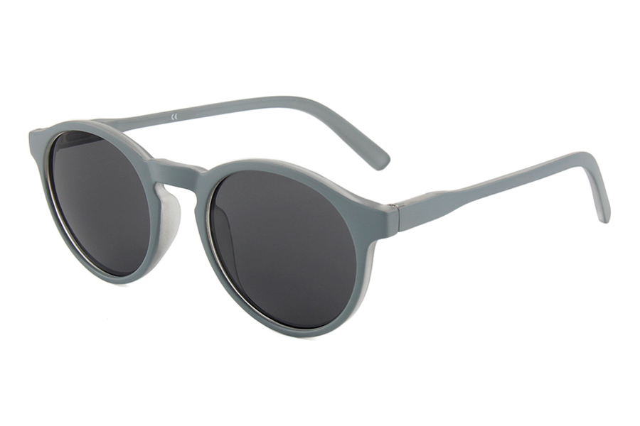 Flot enkelt rund brille i grÃ¥t mat design - Design nr. s3898