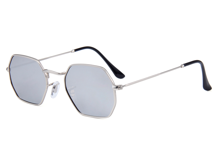 Hexagonal solbrille med flade linser - Design nr. s3901