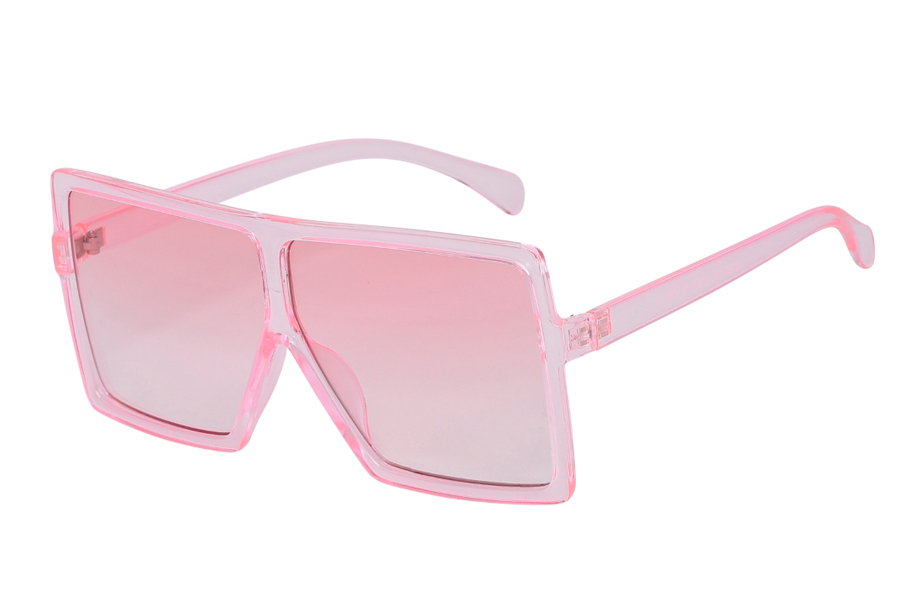 Oversized stor lyserÃ¸d brille i fladt design - Design nr. 3935