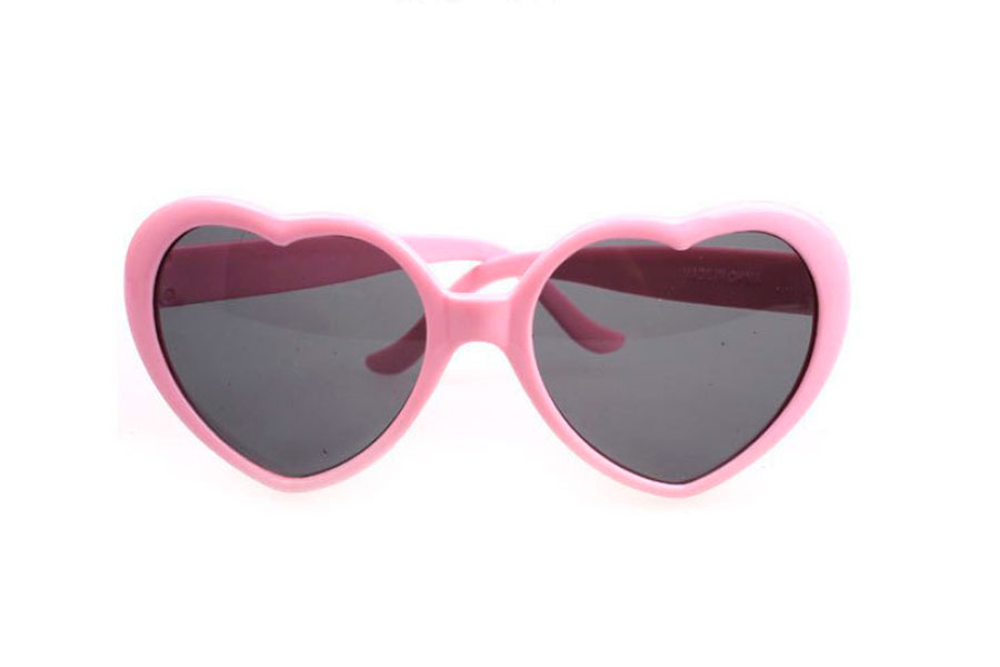 LyserÃ¸d hjerte solbrille - Design nr. s4064