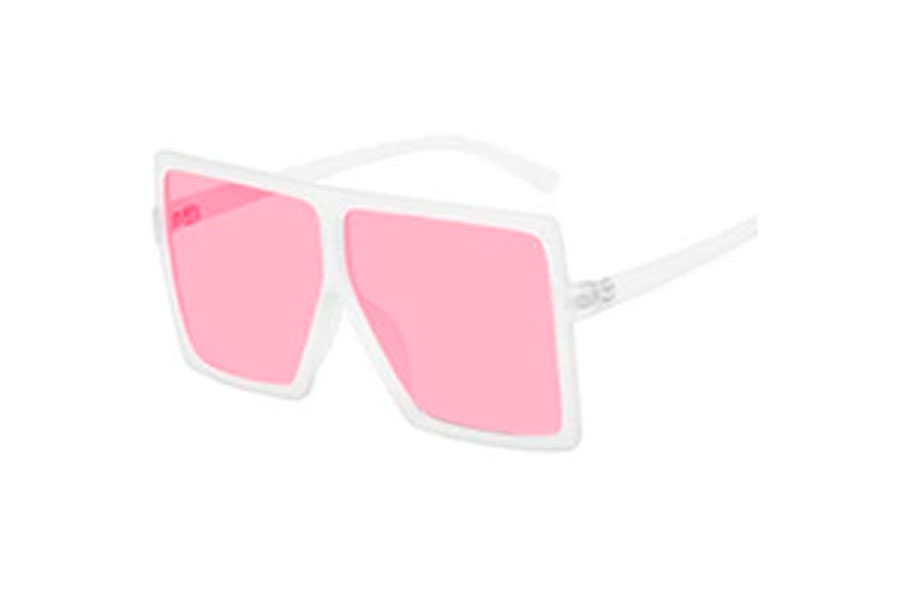 Oversized firkantet brille med lyserÃ¸de glas i fladt design - Design nr. s4104