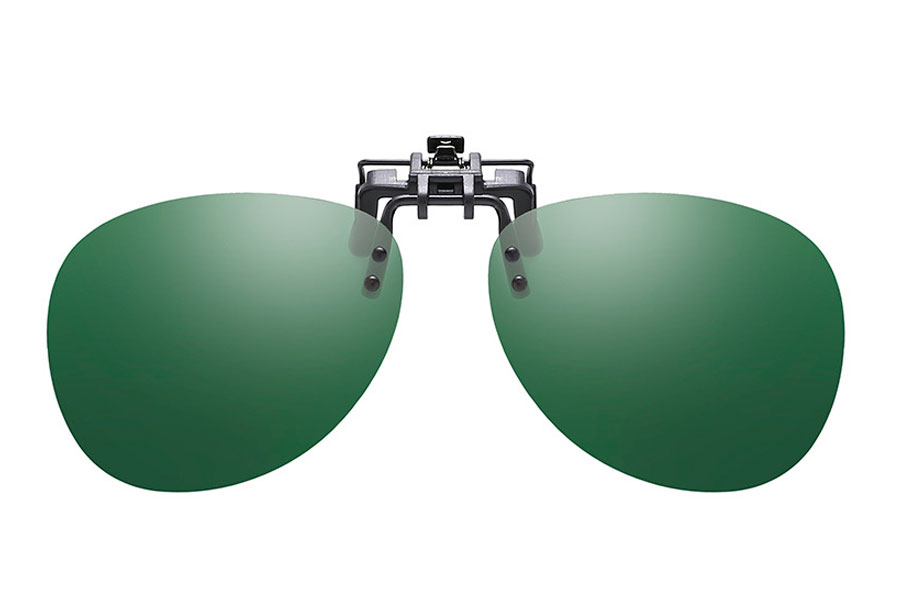 Polaroid Clip-on solbrille i grÃ¸nlige glas. - Design nr. 4302