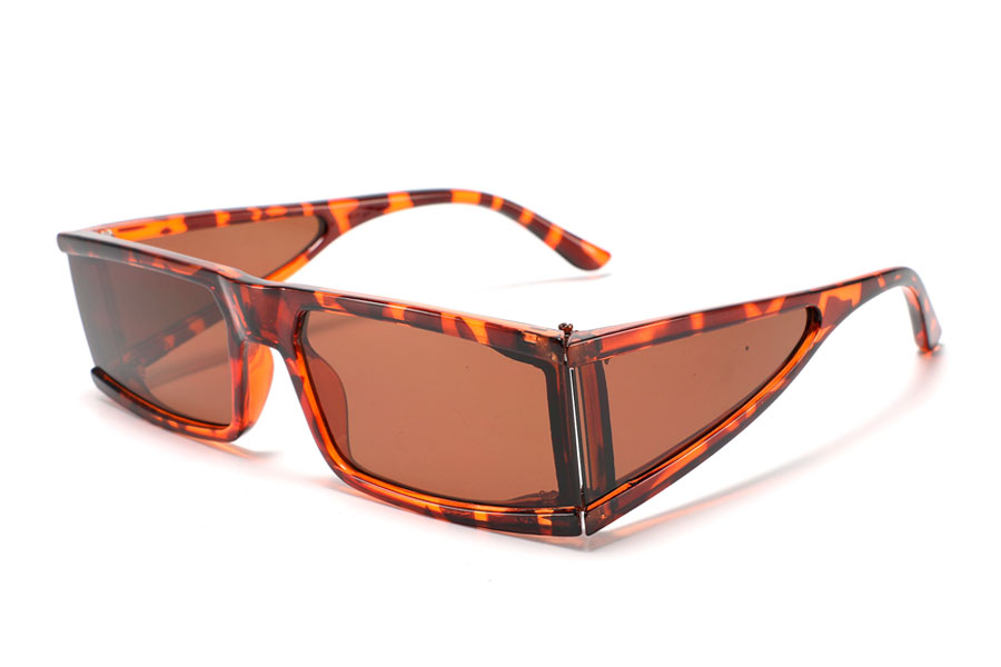 Solbrille med sideglas, rÃ¥t 80Â´er-90Â´er look - Design nr. 4328