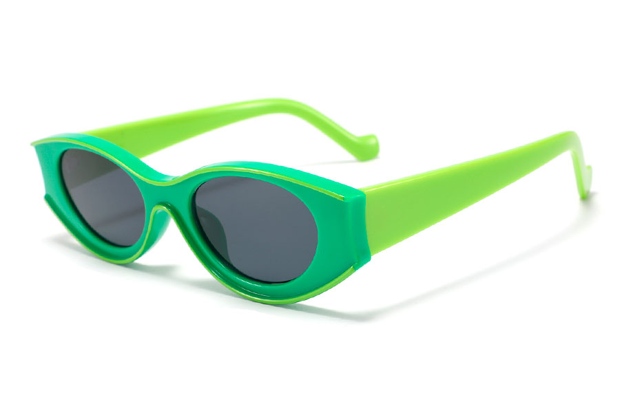 GrÃ¸n / lysegrÃ¸n hipster-racer solbrille - Design nr. 4345