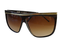 MÃ¸rk brun asymetrisk solbrille - Design nr. 665