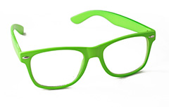 LysgrÃ¸n / neongrÃ¸n brille uden styrke i wayfarer look - Design nr. 894