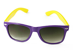 wayfarer solbrille i lilla med gule stÃ¦nger - Design nr. 904