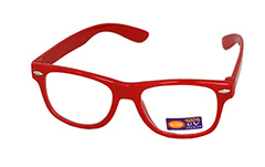 BÃ¸rne brille med klart glas uden styrke i rÃ¸d - Design nr. 939